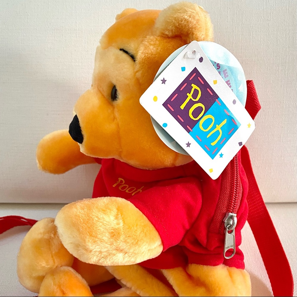 VINTAGE DISNEY WINNIE THE POOH KIDS PLUSH BACKPACK BY PYRAMID HANDBAGS, NEW, NWT - Picture 4 of 16